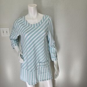 Soft Surroundings Glorieta Striped Tunic Top Size M